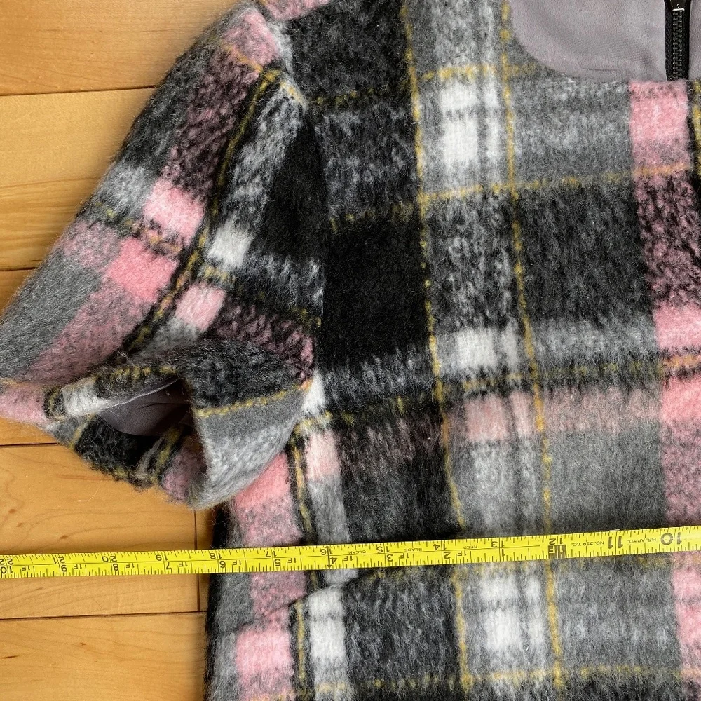{Anthro} Line & Dot Frontier Plaid‎ Dress S